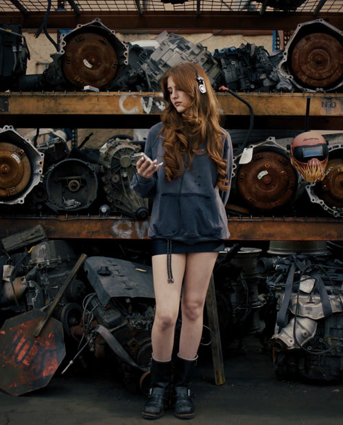 Tattered Raglan Hood