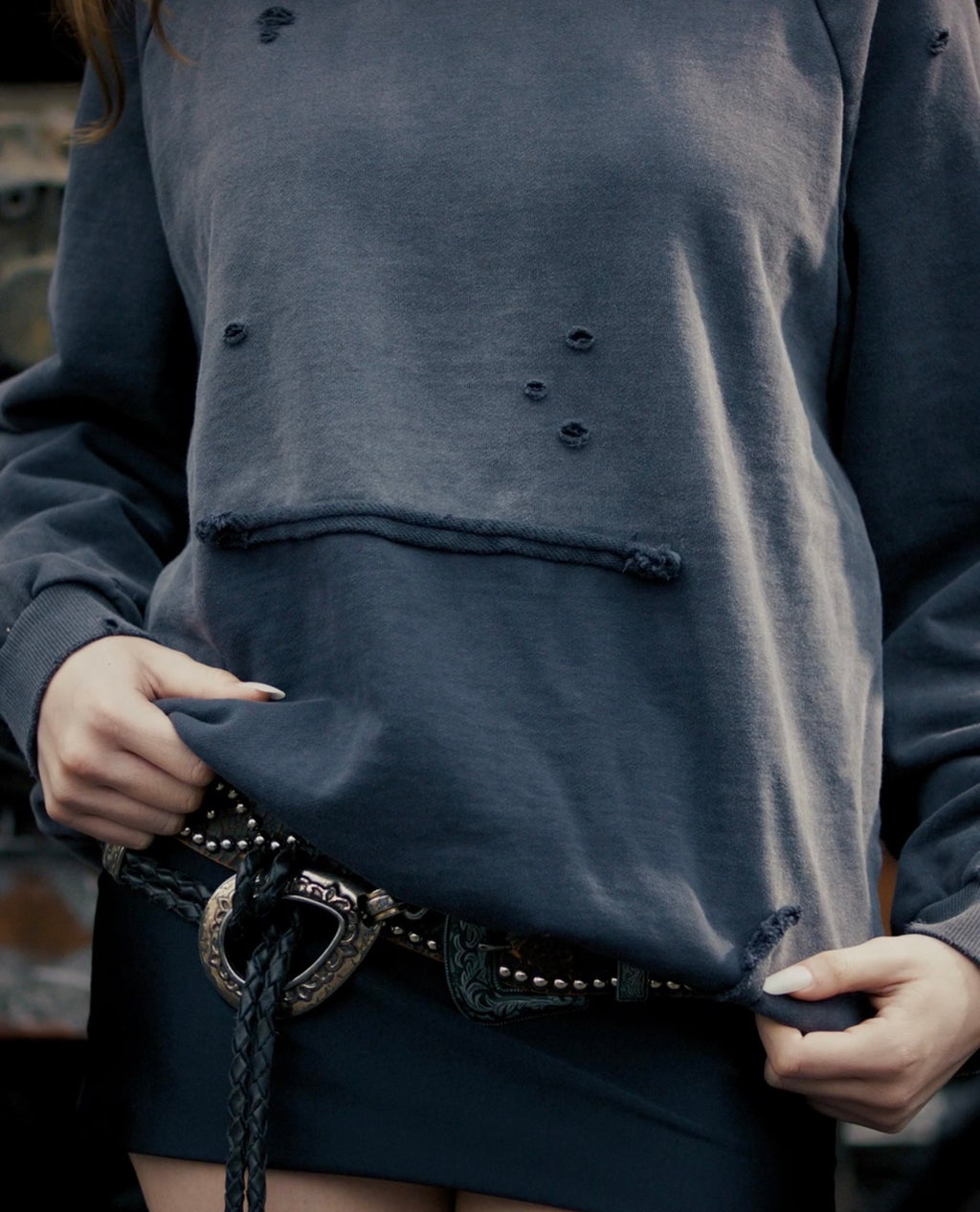 Tattered Raglan Hood